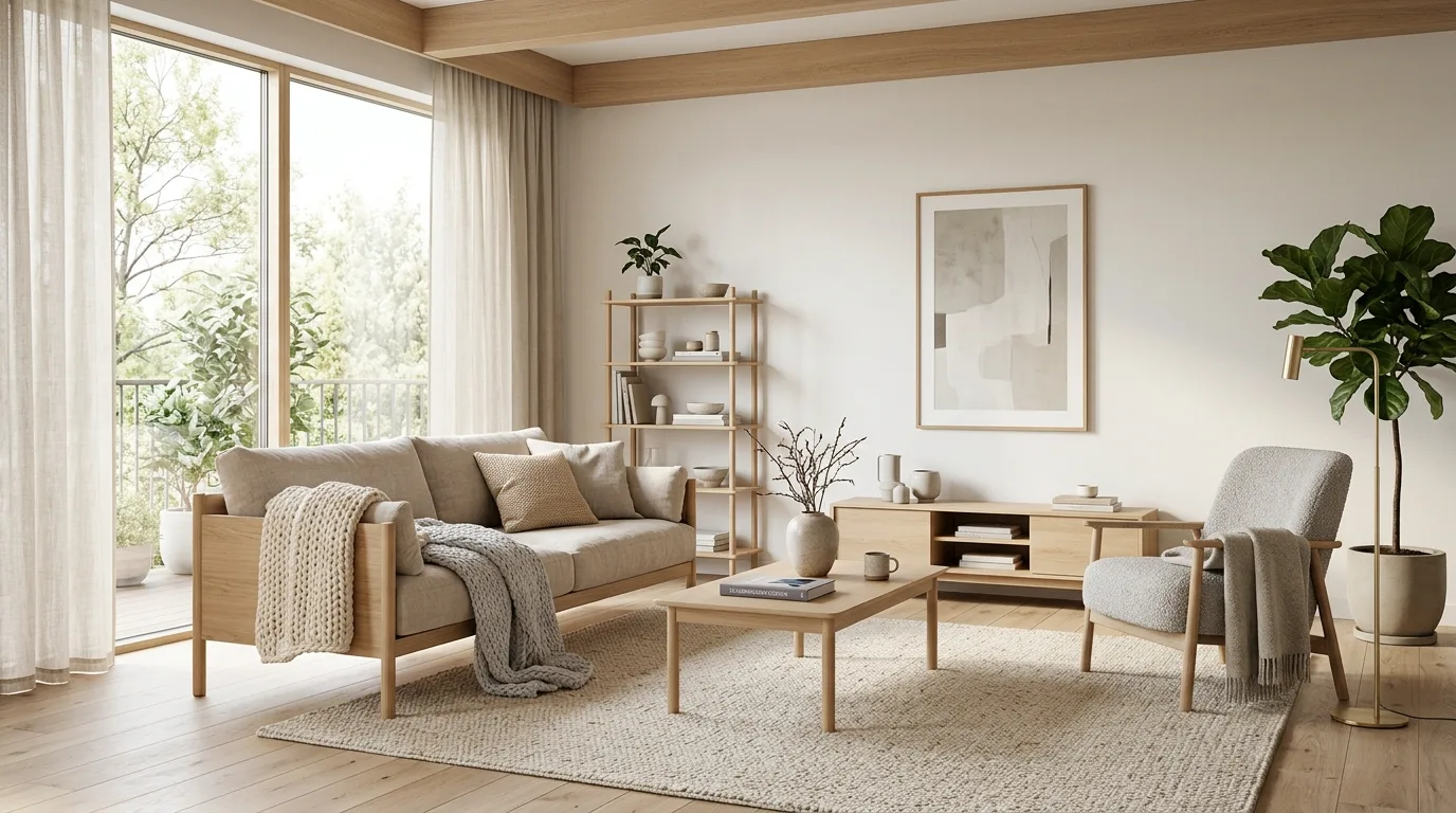 Use black accents sparingly for clean definition inspiration for a neutral home interior.